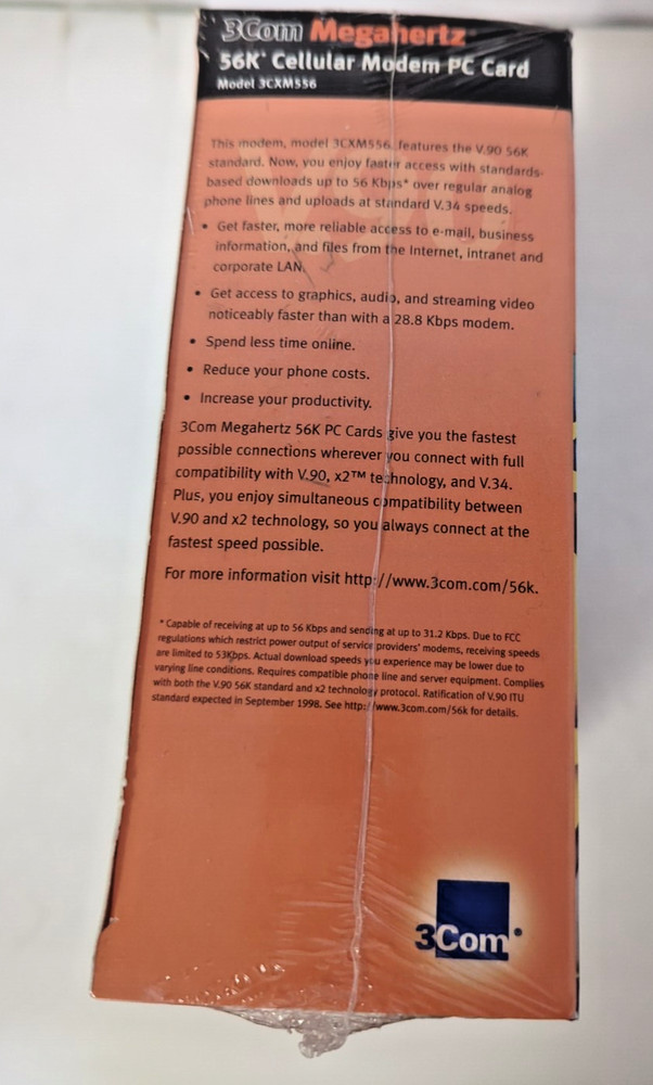 3Com Megahertz 56K Cellular Modem PC CARD 3CXM556