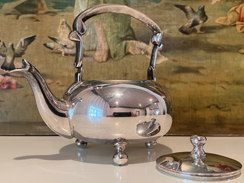 VTG MINI SILVER PLATED TRIPOD TEAPOT/KETTLE- INDIA