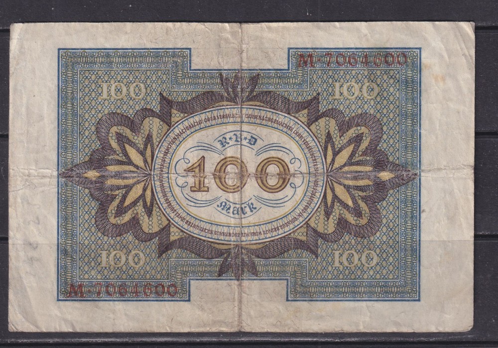 GERMANY - 1920 100 Mark Circulated Banknote (2)