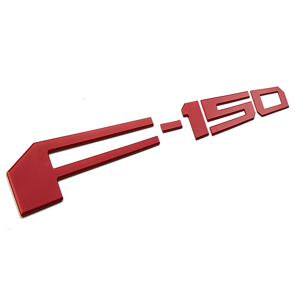 3D Raised Tailgate Inserts Letters Emblem Badge Matte Red For F-150 2018-2020