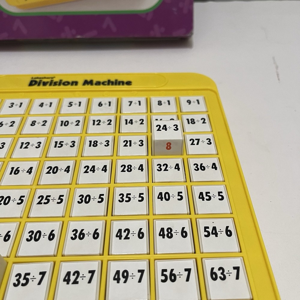 Lakeshore Math Division Machine Push Button Answers Home School Teaching Yellow