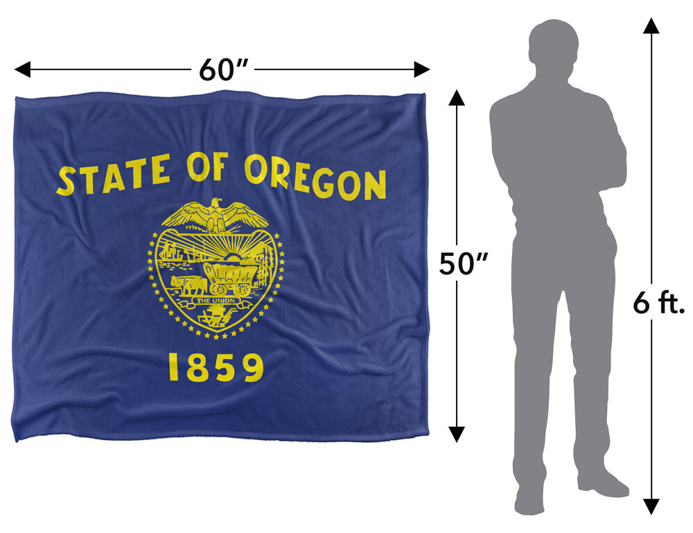 Oregon Flag Silky Touch Super Soft Throw Blanket, 50"x60"