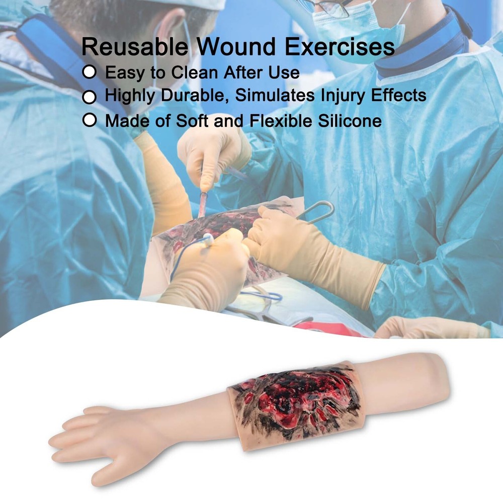 Burn Train Model for Limbs, Artificial Burn Skin for Medical First Aid Practice