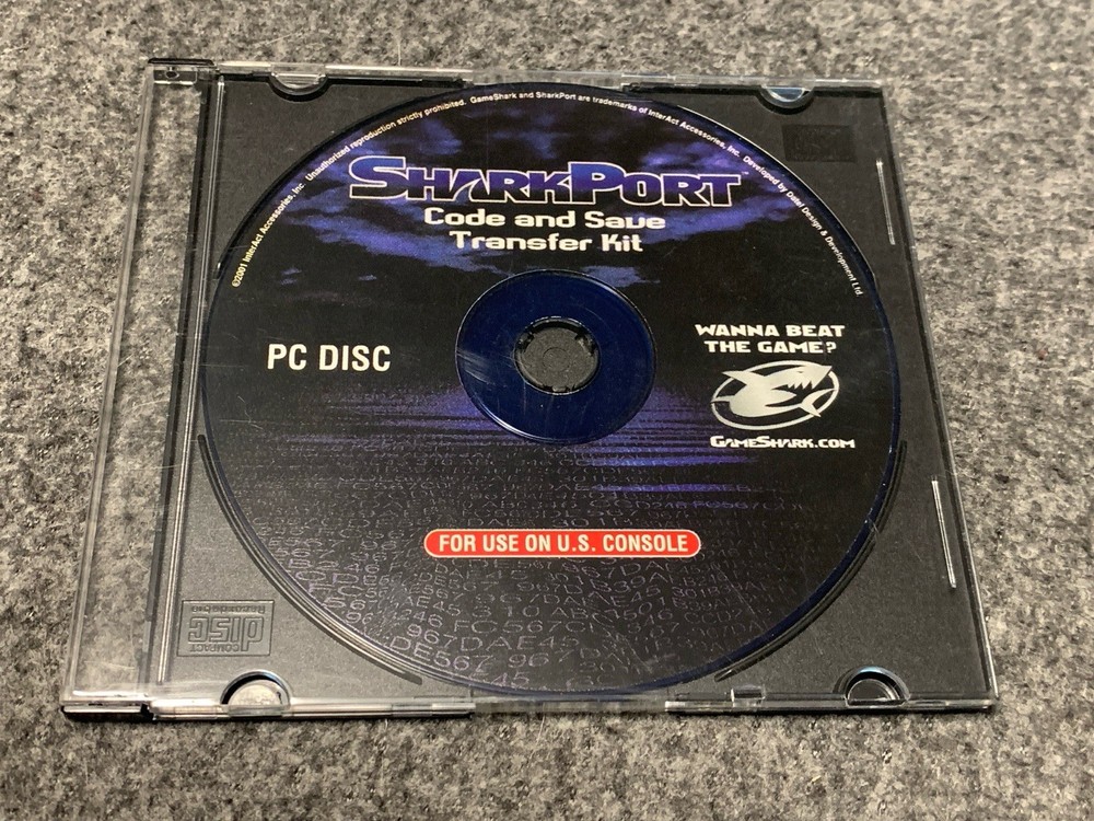 SharkPort Playstation 2 PS2 Code & Save Transfer Kit Disc Only 2001