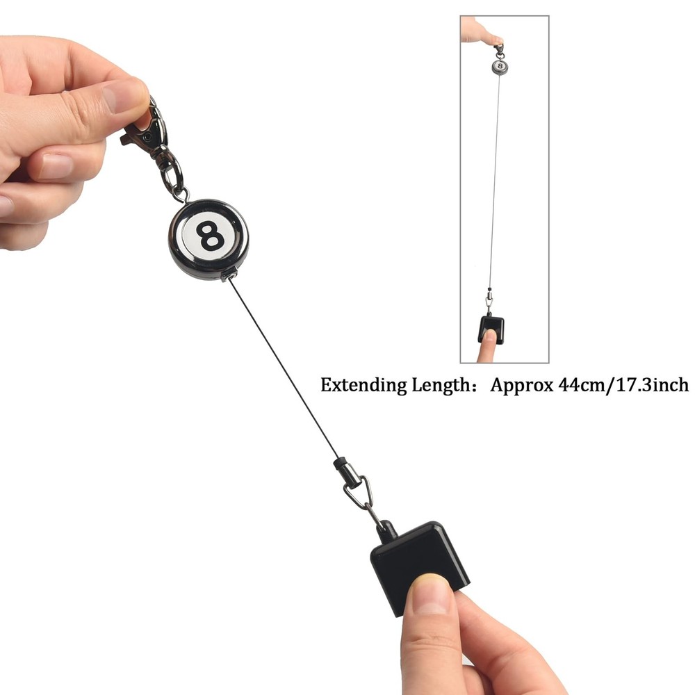 Billiard Chalk Holder with Retractable Key Ring Pool Table Accessories