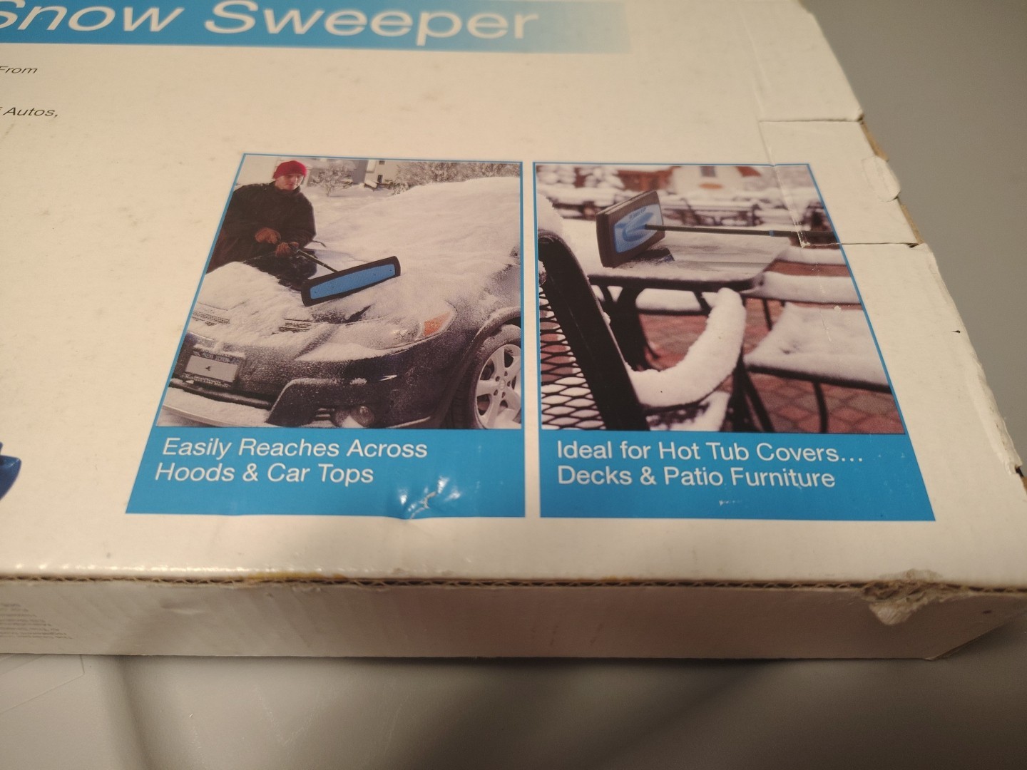 Sharper Image Telescoping Snow Sweeper 18" Foam Head With 40" Retractable Handle