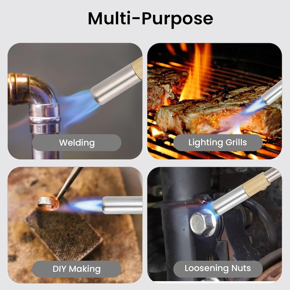 Professional Propane Torch Head with Adjustable Flame - Perfect for DIY Projects