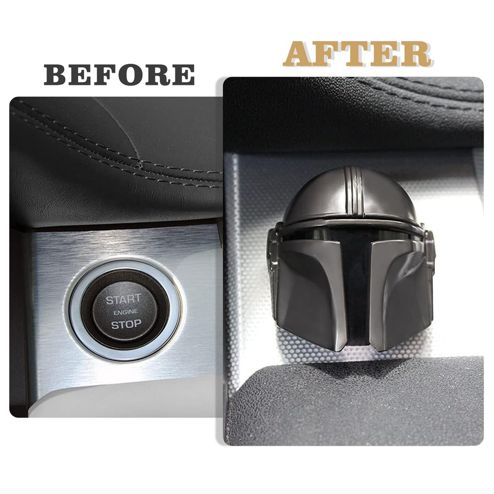 Car Engine Start Stop Button Cover 3D Design | Universal Anti-Scratch Protection