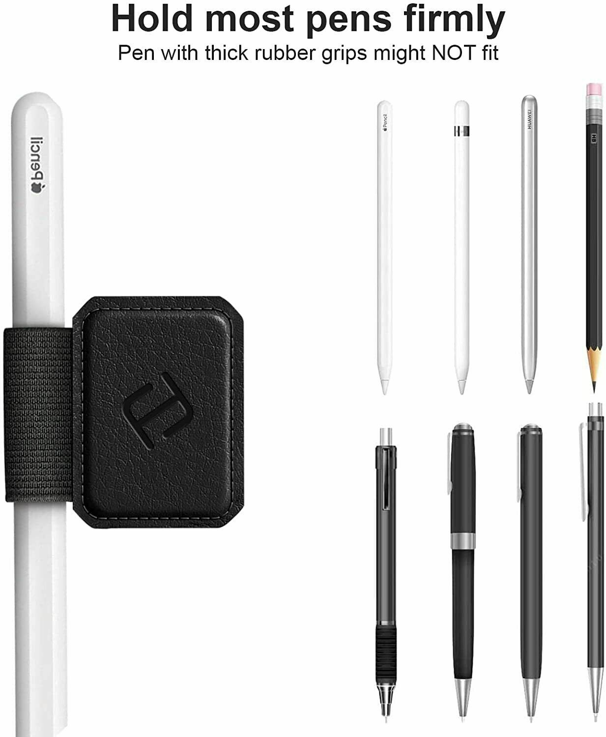 [4 Pack] Pen Loop Holder for Apple Pencil 1st 2nd Gen Elastic Adhesive Pen Pouch