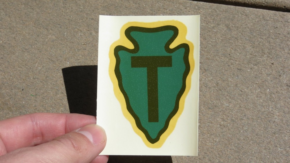 WW2 36th Infantry Division Helmet Liner Decal ~ NOS Original