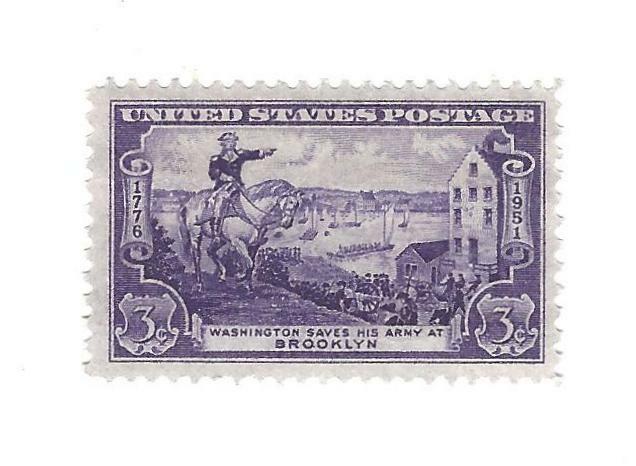 STAMP US SCOTT 1003 "Gen. Washington Evacuating Army" 3 CENT 1951 MNH