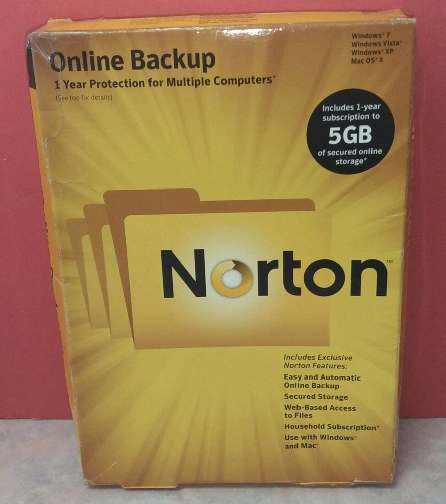 Norton Online Backup For Multiple Computers, 5GB ( 20969974 )