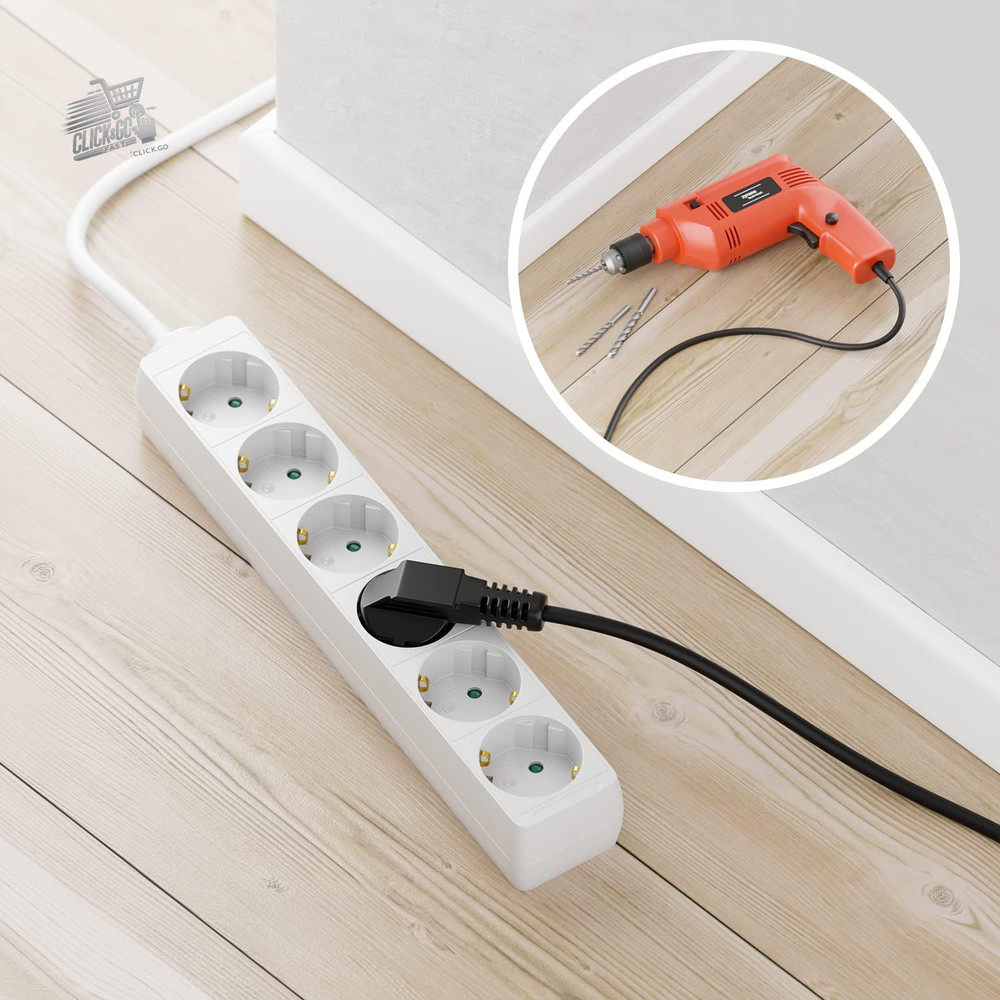 6 Outlet Compartments With Flat Connector Electrical Cable for Inter