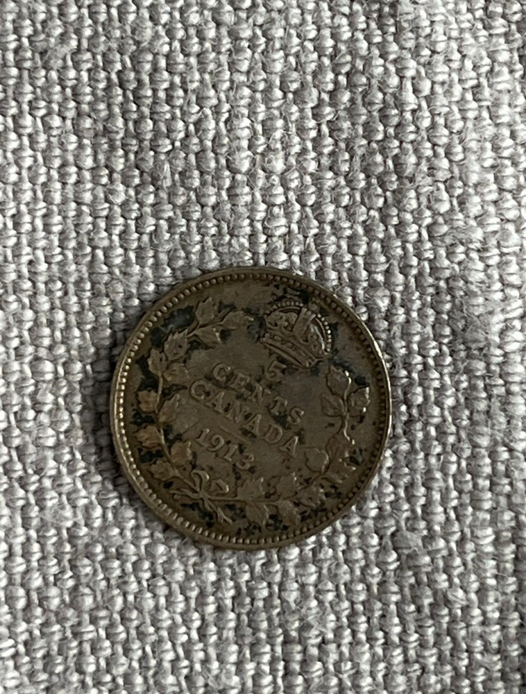 Canada 5 Cent Silver 1913 Lot#44