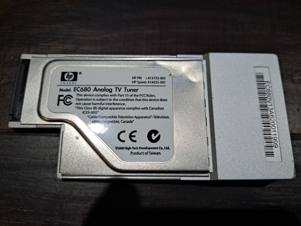 HP Express Card Analog TV Tuner EC680