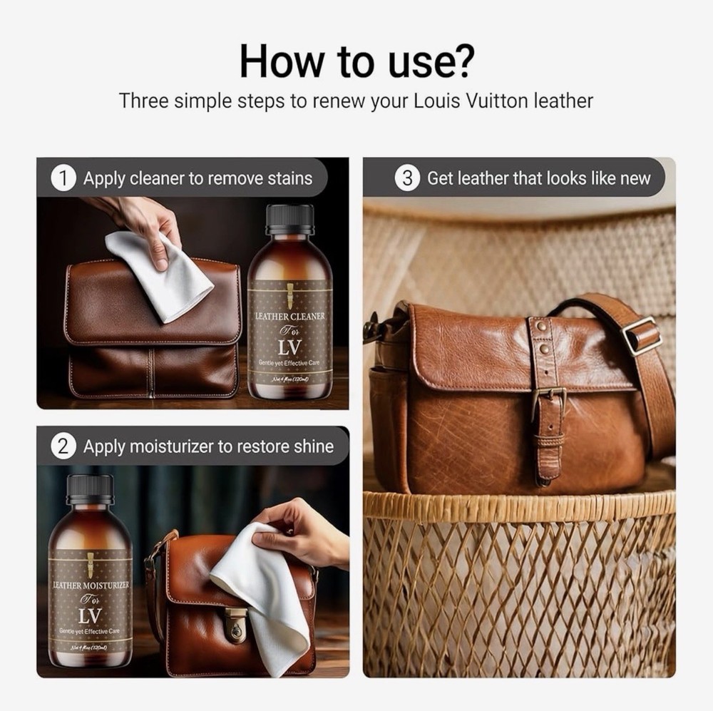 Leather Cleaner & Moisturizer Set for Louis Vuitton