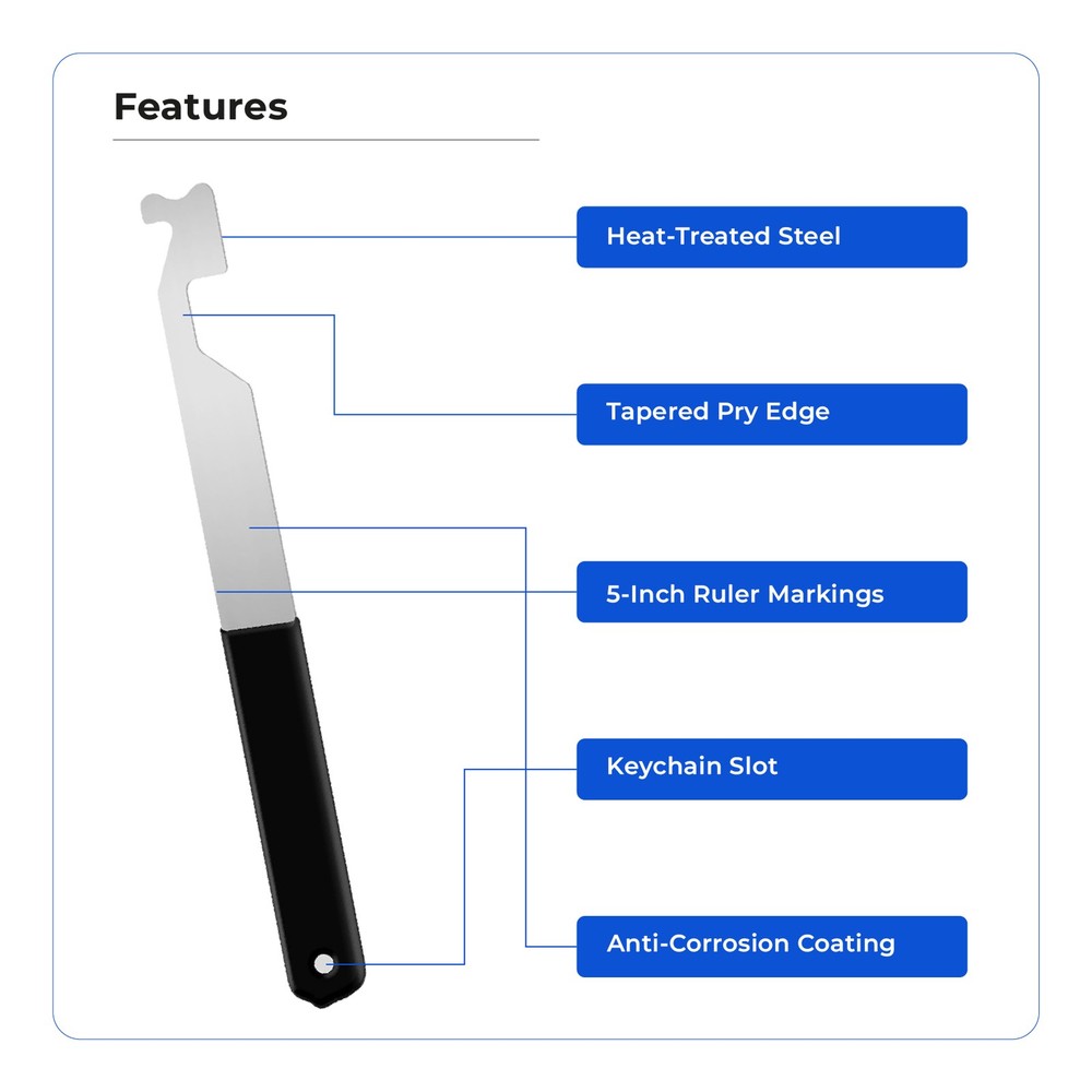 Multipurpose Leverage Pry Tool 2-Pack Flat Bar Set Locksmith Automotive