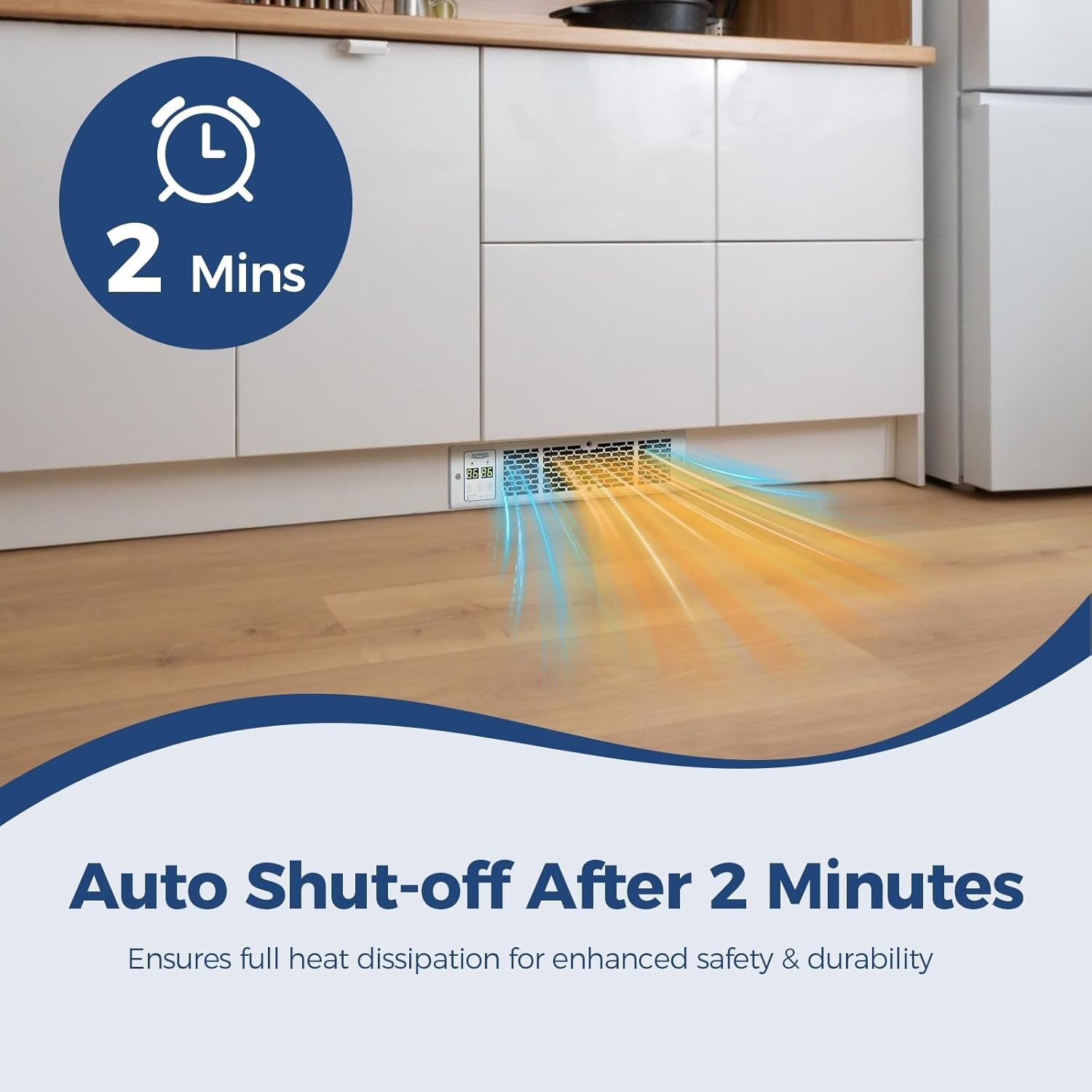 ALORAIR Electric Kickspace Heater 4520BTU Toe Kick Embedded w/Thermostat & Timer