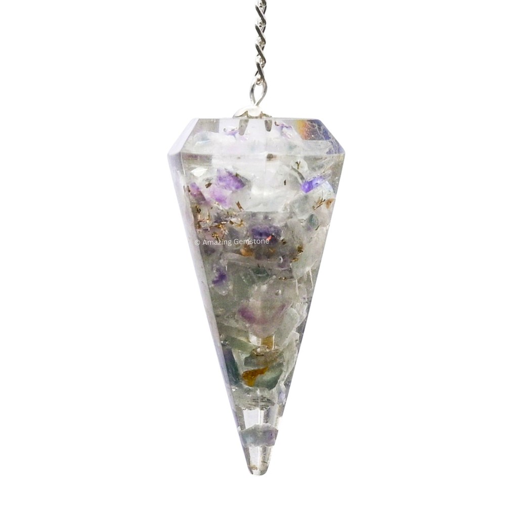 Fluorite Orgone Crystal Pendulums