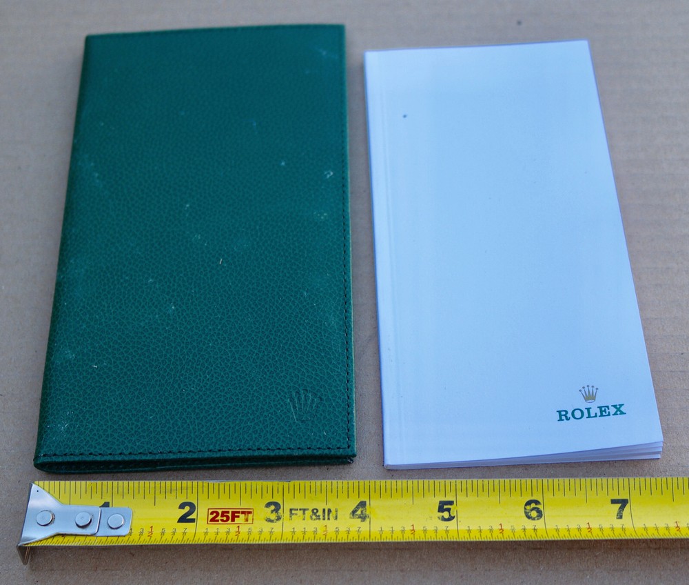 Vintage Rolex Green Leather Memo Notepad Note Book Ref. 70.06.02 Geneva