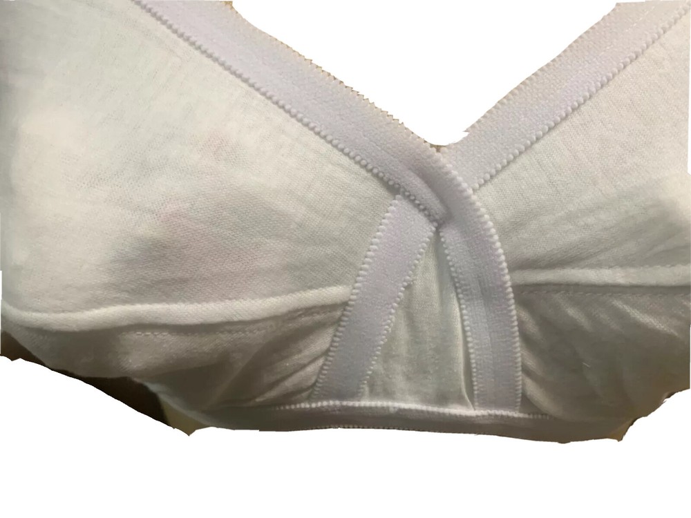 Bra cotton knitted full coverage wireless Adjustable Straps comfort hook & eye