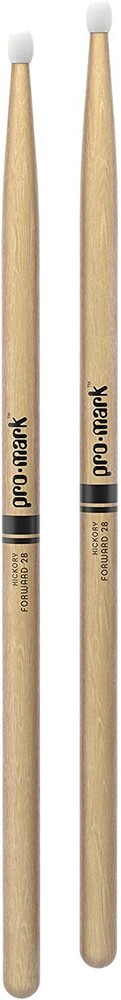 2 PACK ProMark Classic Forward 2B Hickory Drumsticks, Oval Nylon Tip