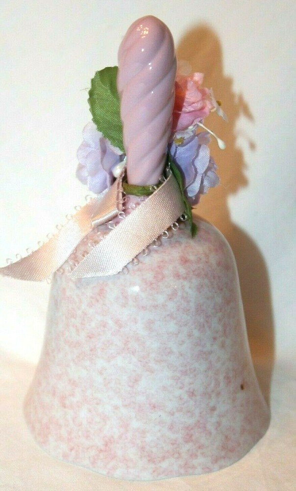 Avon 1991 Pink Ceramic Wedding Bell