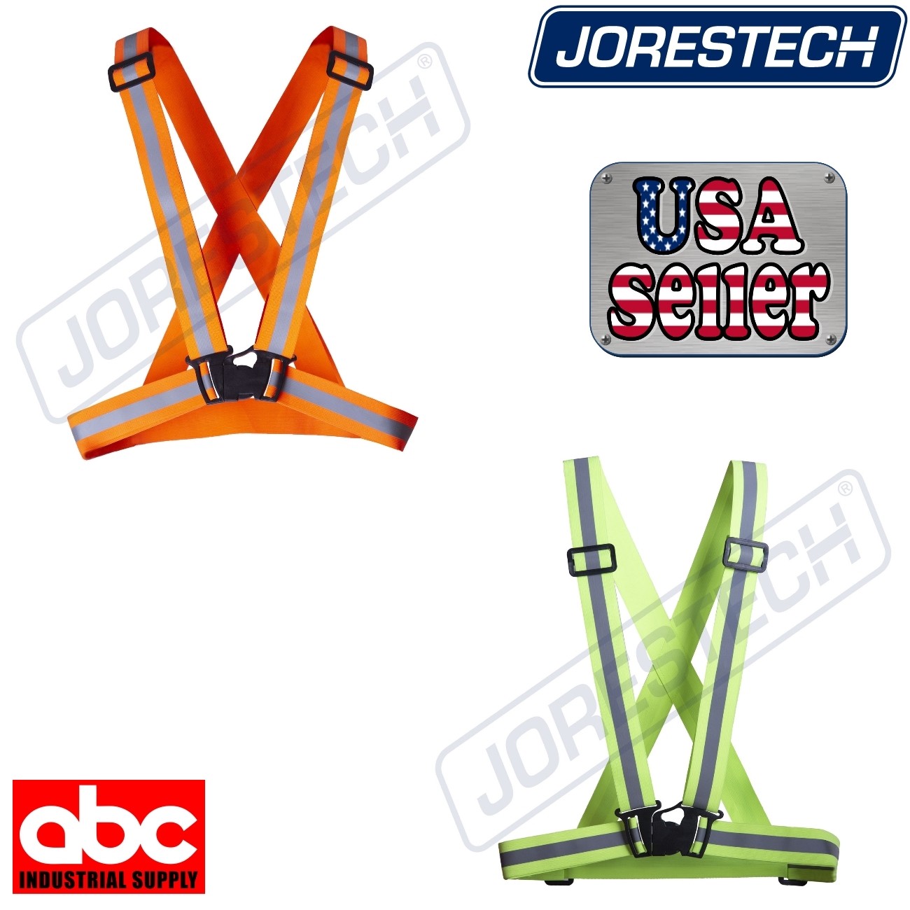 New Hi Vis Reflective Vest Safety Belt Running Walking Cycling Biking JORESTECH