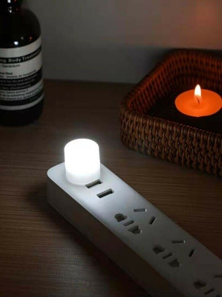 30PCS USB Portable LED Mini Nights Light Small Round Lamp Computer Mobile Power