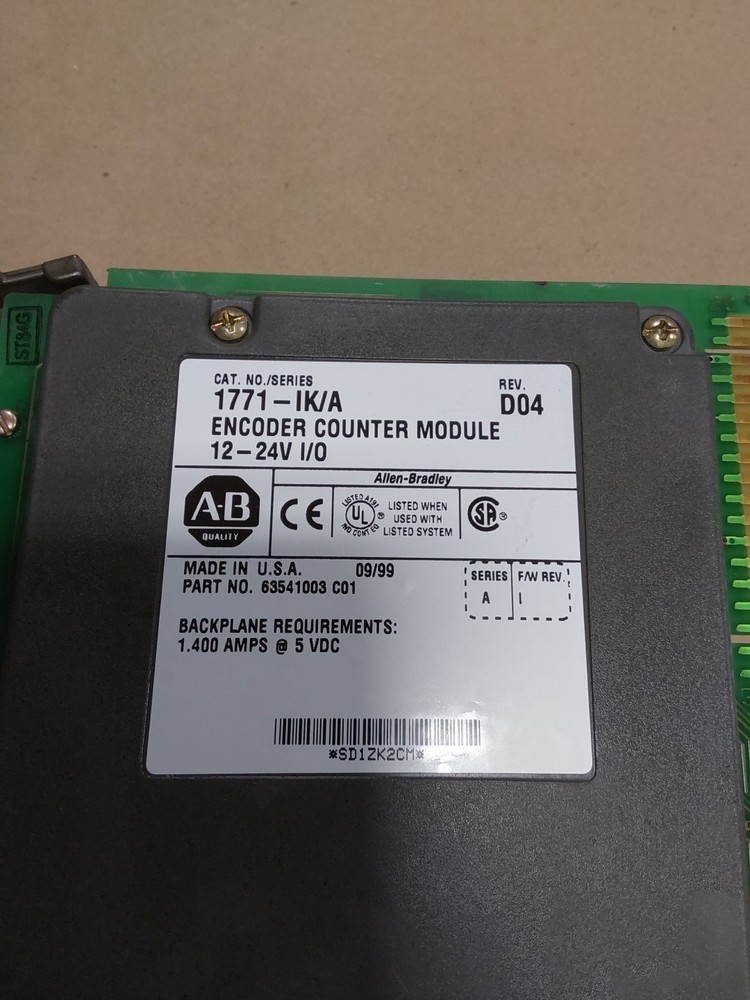 New Allen Bradley 63541003 C01 1771-IK/A Rev D04 Encoder Counter Module