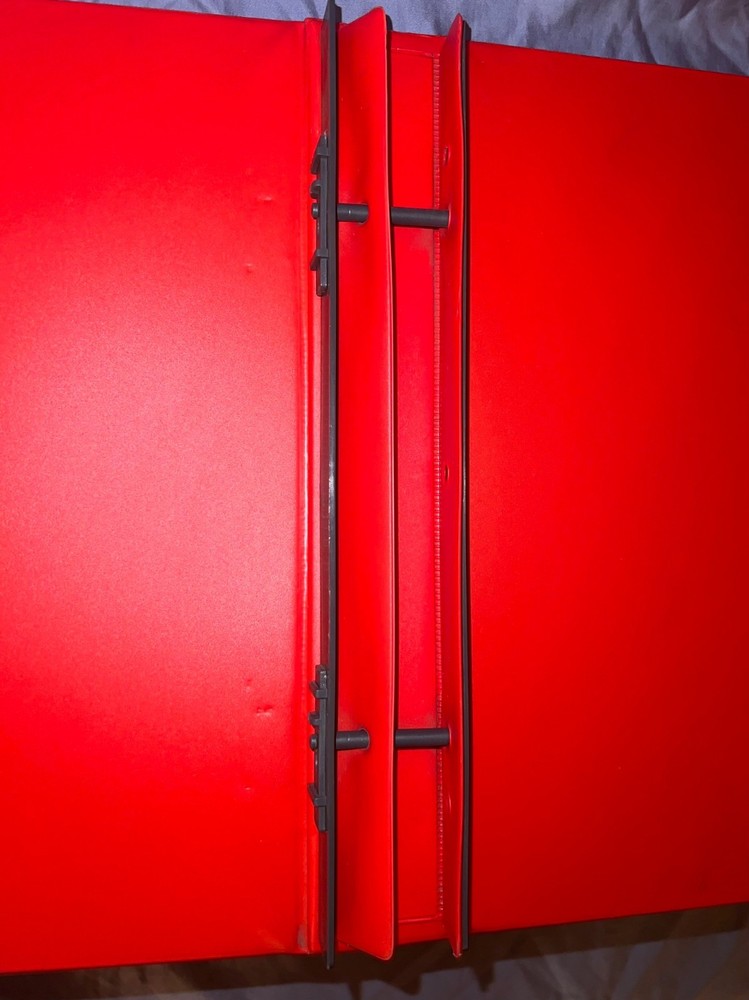 Slightly Used Old/Classic LIGHTHOUSE TWO-POST BINDERS LOT OF 2 - RED & BLACK