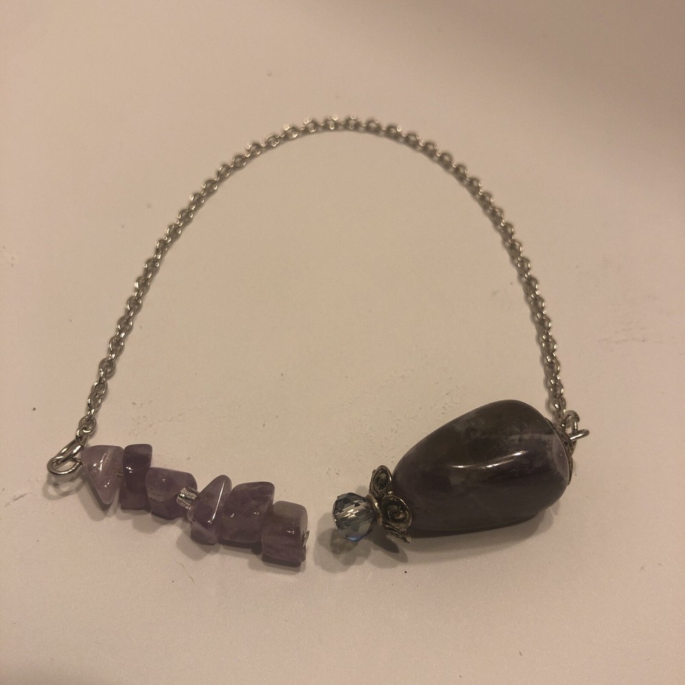 Amethyst Pendulum With Amethyst Accents, New And Unique!