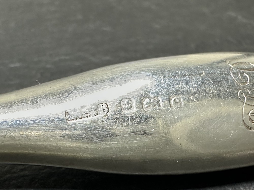 ANTIQUE 1904 STERLING SILVER HANDLE MONOGRAMED PERFUME BOTTLE CORKSCREW M602