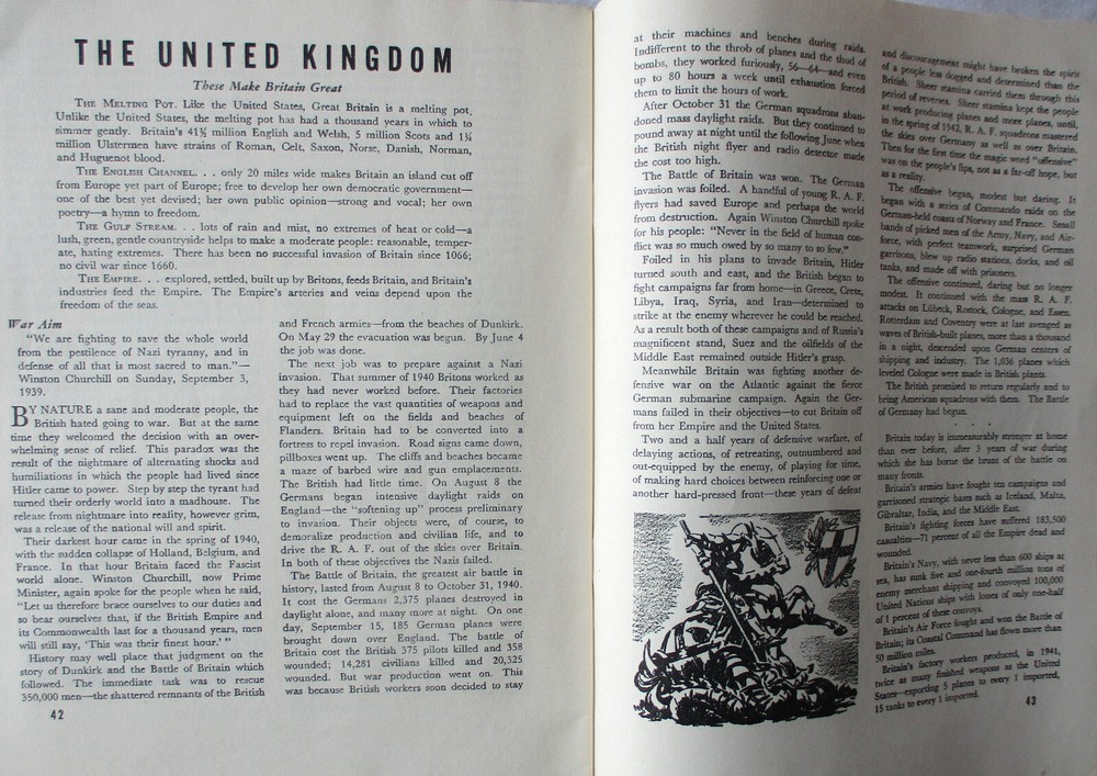Original WW2 Vintage 1942 UNITED NATIONS STORIES BOOKLET The Thousand Million