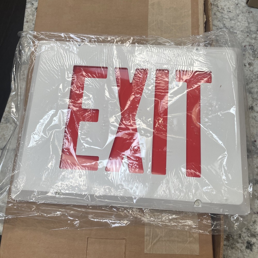 DUAL LITE SERSRW-LRBB DIE CAST RECESS EXIT SINGLE FACE RED