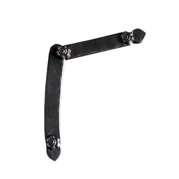 Flower Adjustable Corner Strap Bracket - 7" x 5-1/2" - Matte Black - Sold