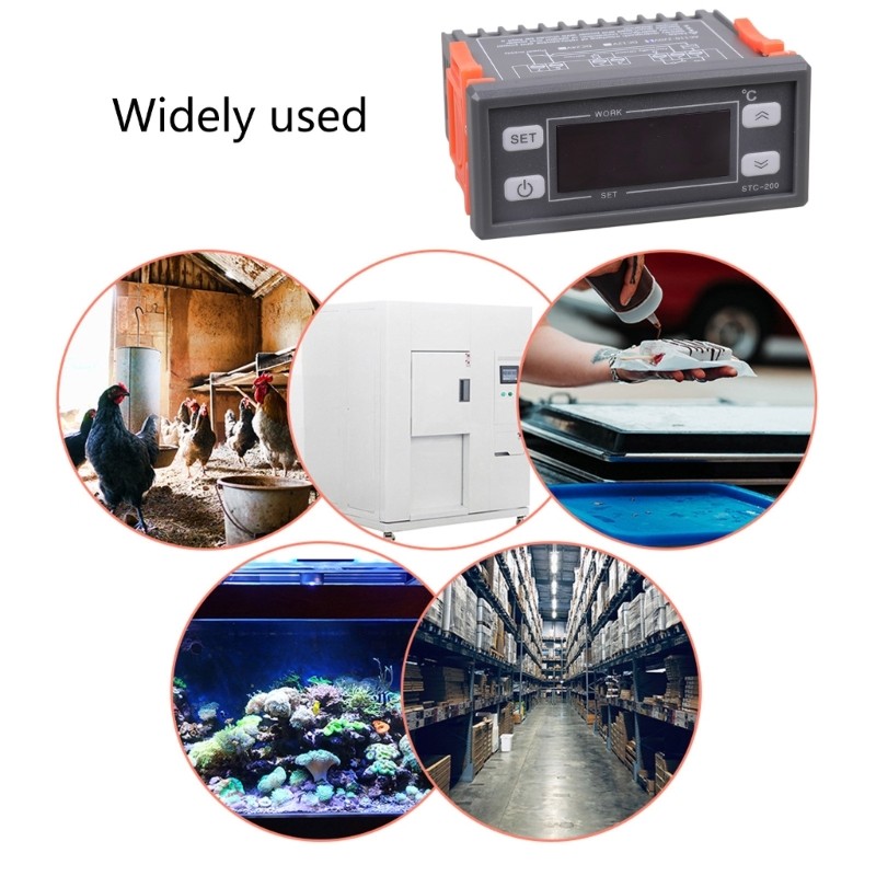 Digital Temperature Controller Heating Cooling Centigrade Thermostat Relays