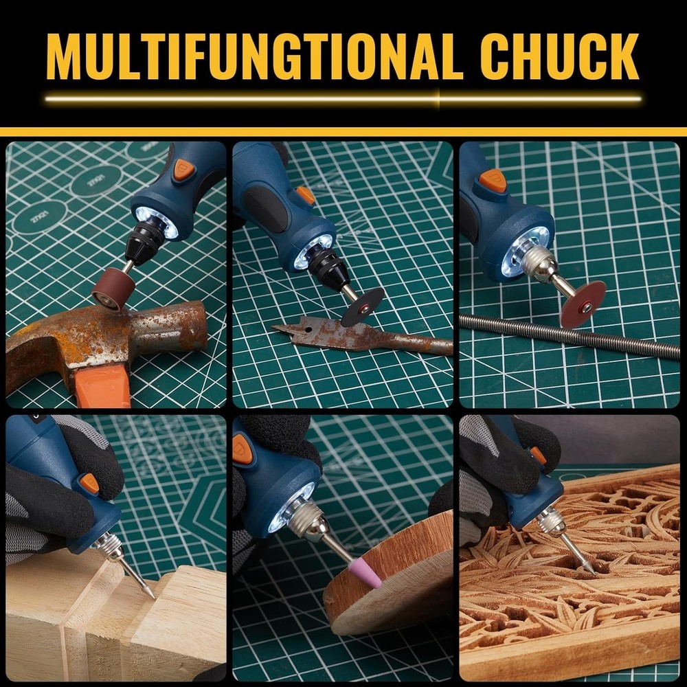 Pro-Grade 15-Piece Drill Chuck & Collet Replacement Kit for Dremel Accessories