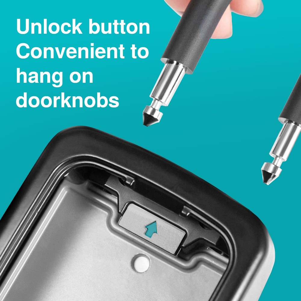 Key Lock Box, Lockbox for Keys Outdoor Combination Security Lockbox Outside P...