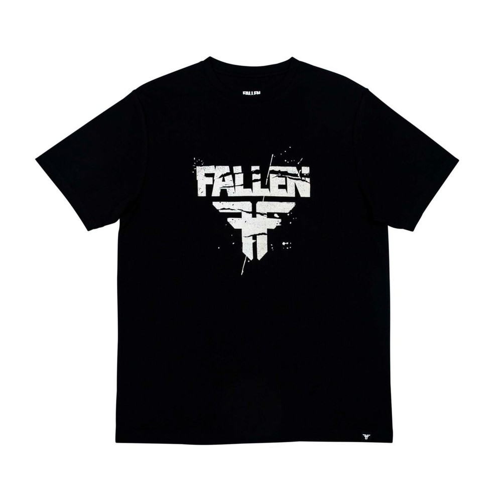 Fallen Cracked Tee - Black/White