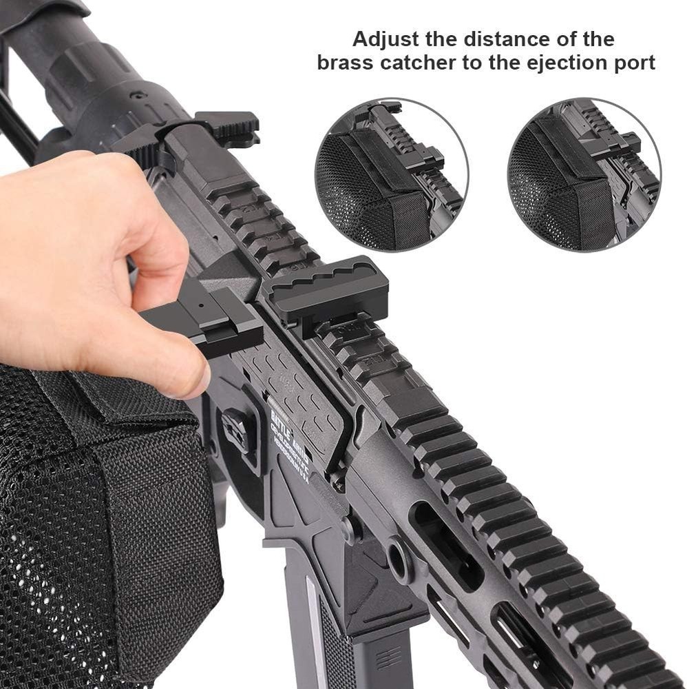 Picatinny rail brass catcher Black