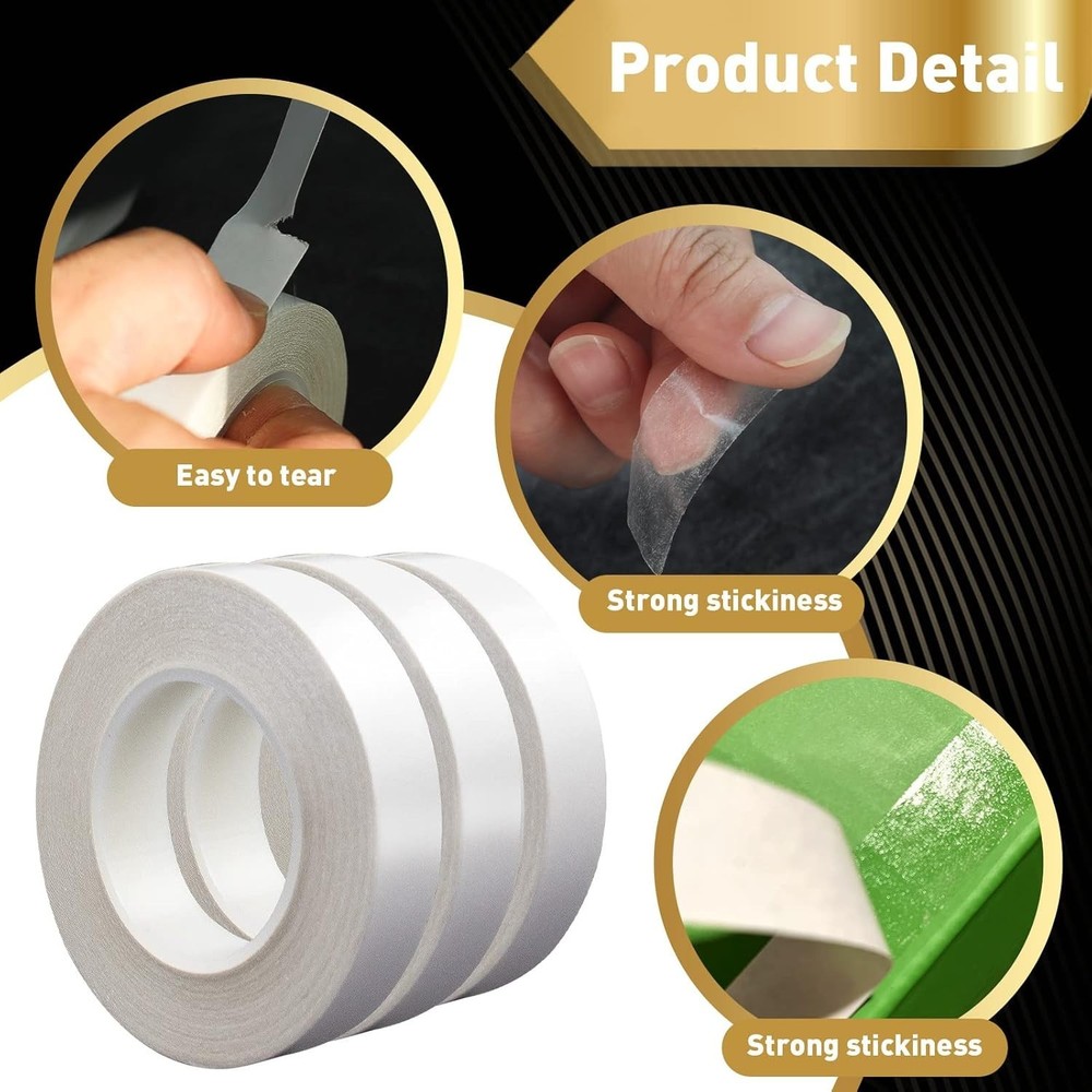 Strong Waterproof Double Sided Tape - 3 Rolls for Endless DIY Crafts & Projects
