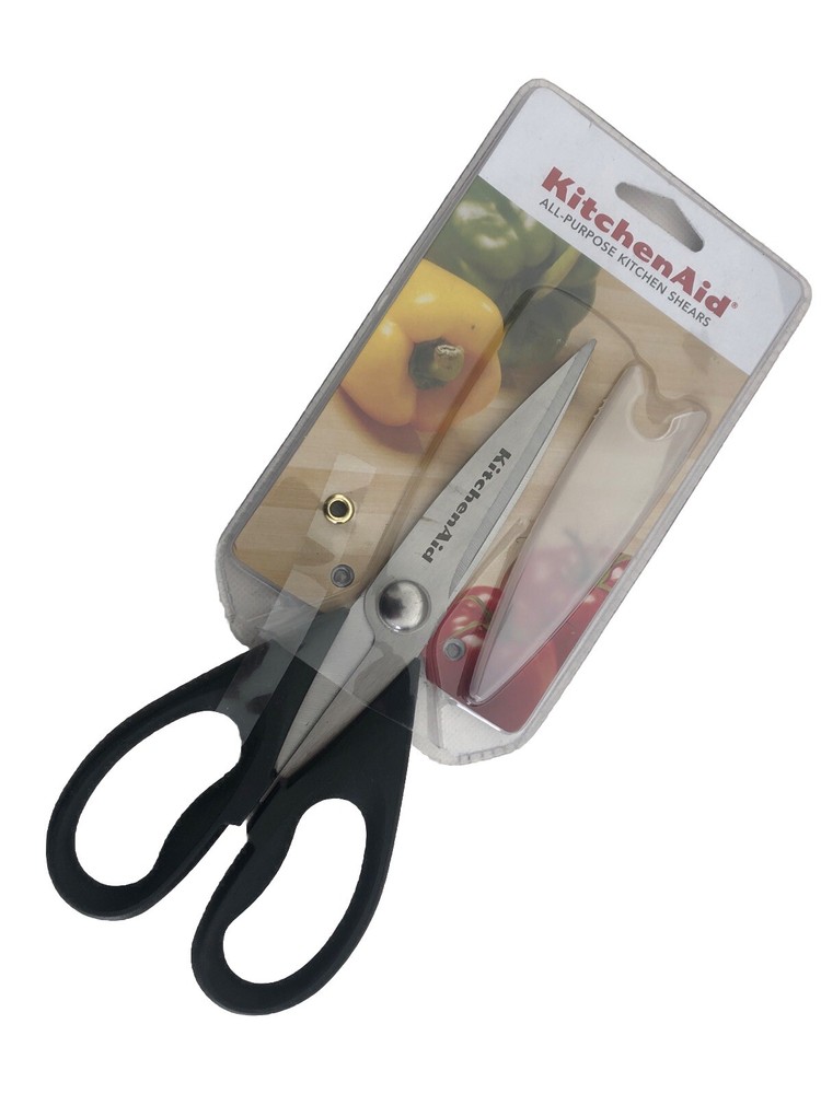 New KitchenAid Black Kitchen All-Purpose Shears Sciossors with Cover