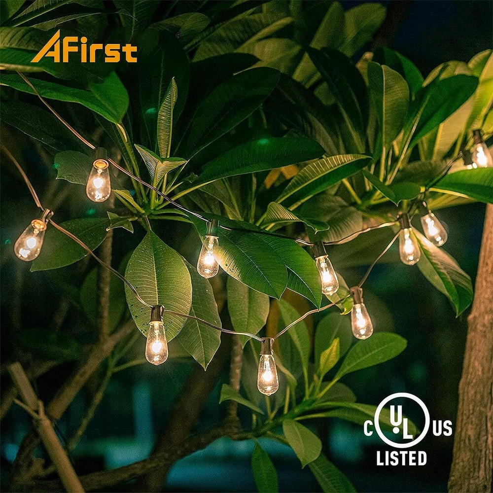 Durable Connectable Outdoor String Lights - Waterproof - 20FT with 22 Bulbs
