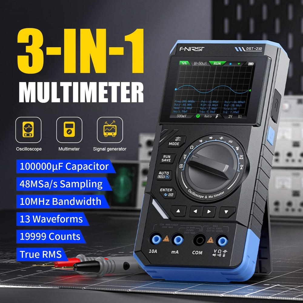 DST210 Handheld Digital Oscilloscope Multimeter+Function Signal Generator FNIRSI