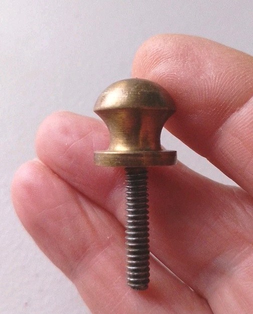 Very Small Solid Brass Cabinet Knob Pull Dresser Drawer Handle
