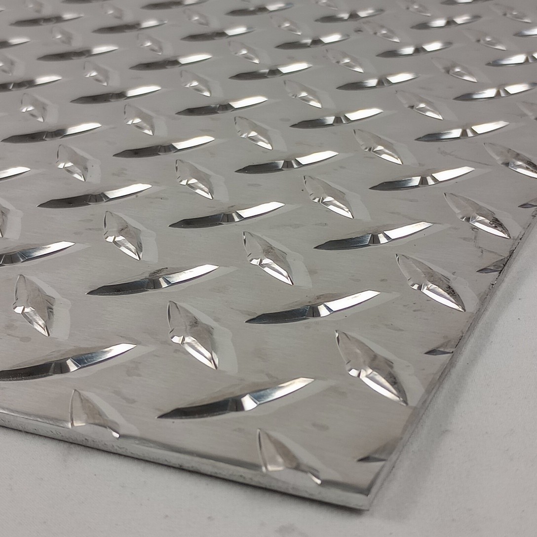 12" x 24" Diamond Plate Aluminum .125" Thick (1/8 in) - Treadplate, 3003 Alloy