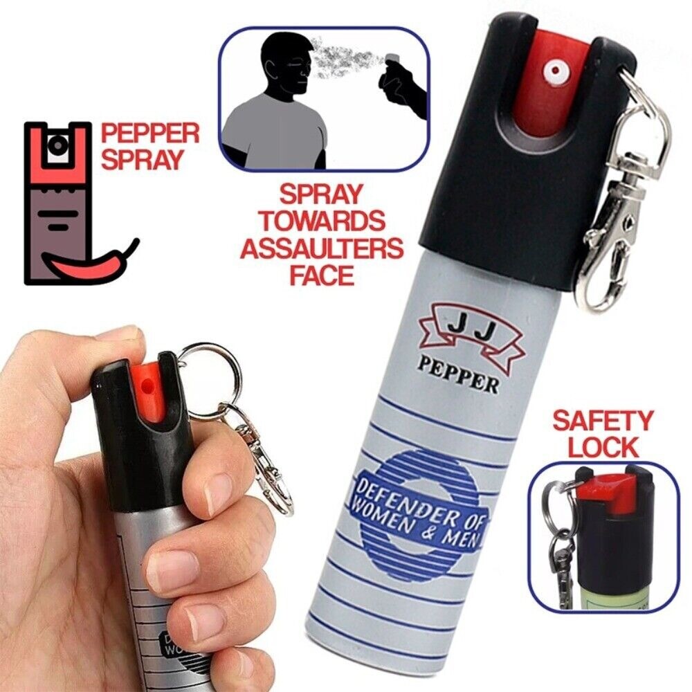 2 PACK Pepper Spray 1/2oz Self Defense Security Protection Keychain