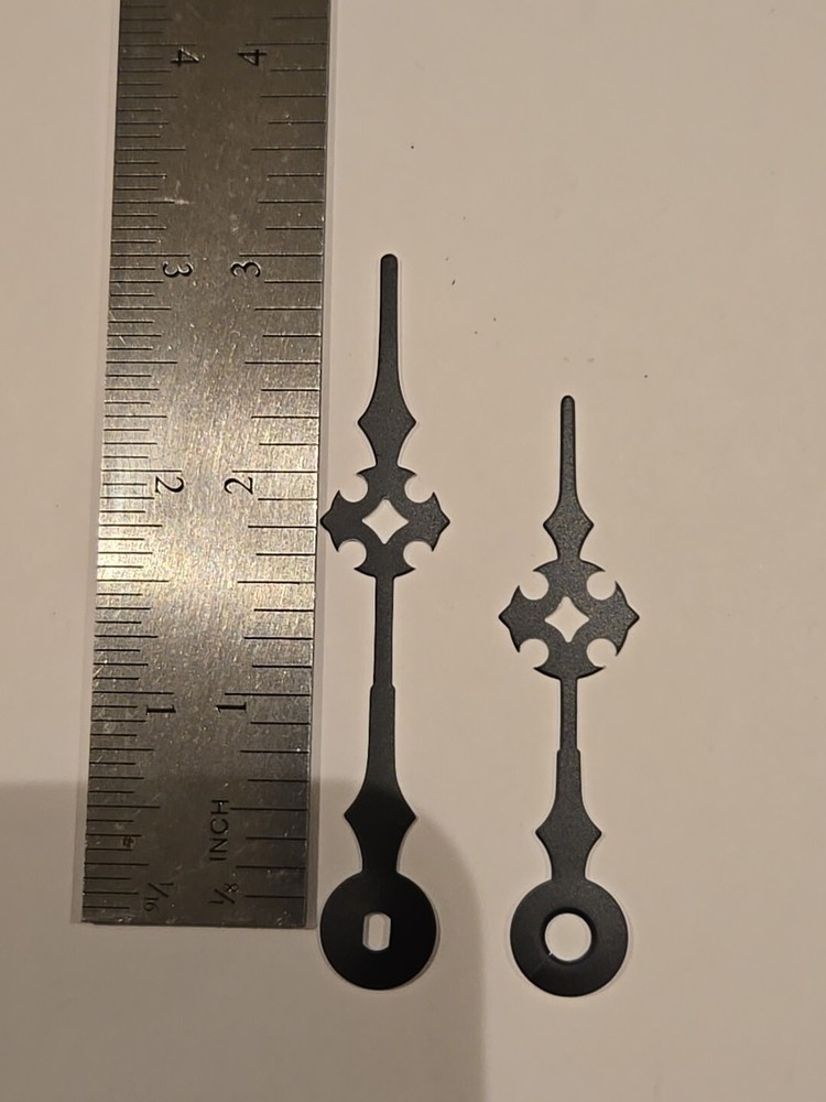 New 3" Maltese Pattern Black Clock Hands - DIY - Single Set