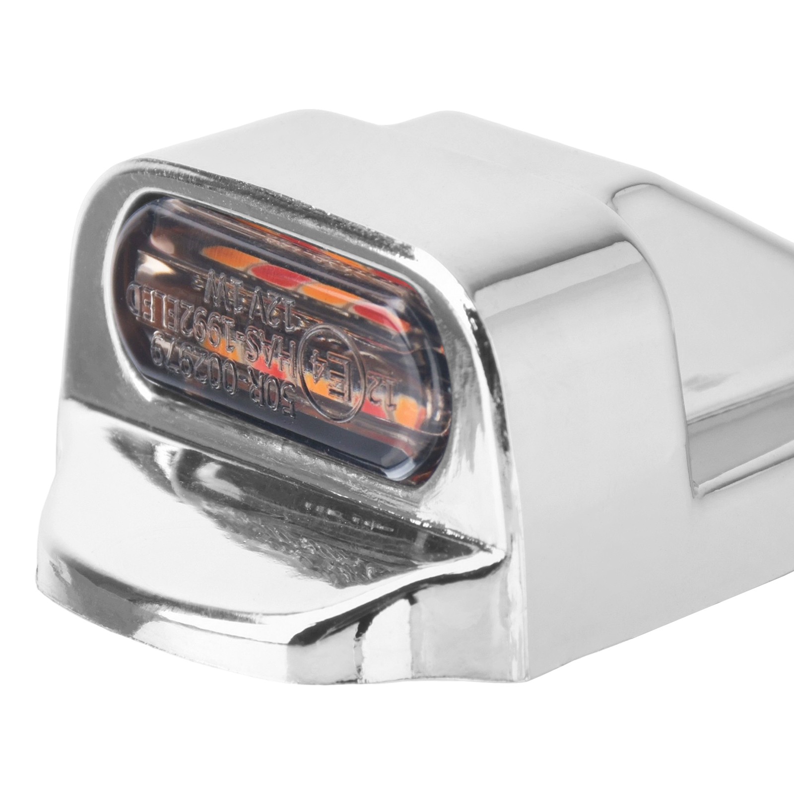 Chrome Rear Fender Strut Turn Signals LED Light For Harley Softail FXSTB 2000-25